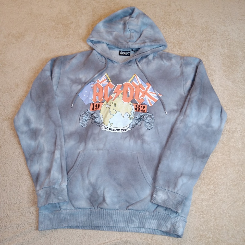AC/DC Men's Retro Small For Those About To Rock Hoodie‎ European Tour